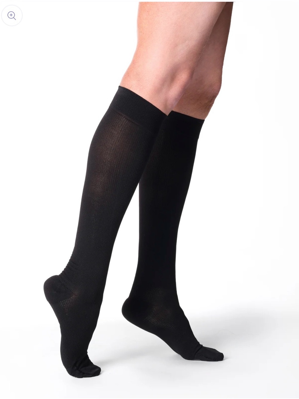 Sigvaris Essential Cotton Calf Compression Socks Black Sz Large Short NWT IN PKG